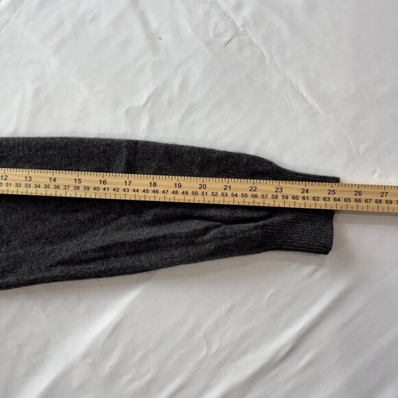 J. Lindeberg Sweater Large Gray Merino Wool Cashmere Pullover Golf Made in Italy - Picture 7 of 11